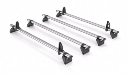 Picture of Rhino 4 KammBar Fleet Steel Roof Bars and 4 free load stops for Volkswagen Crafter 2006-2017 | L2, L3, L4 | H1, H2 | Twin Rear Doors | MC4FL
