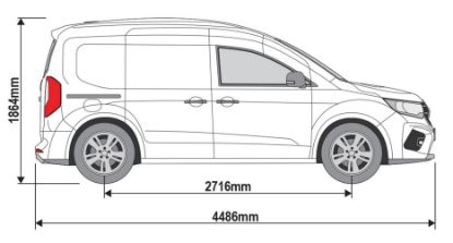 Picture of Rhino KammRack Roof Rack 2.0m long x 1.2m wide for Nissan Townstar 2022-Onwards | L1 | H1 | Twin Rear Doors | K687