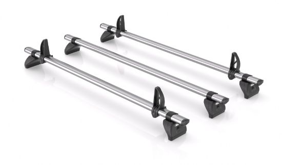 Picture of Rhino 3 KammBar Fleet Steel Roof Bars and 4 free load stops for IVECO Daily 2014-Onwards | L4 | H2 | Twin Rear Doors | I3FL