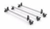 Picture of Rhino 3 KammBar Fleet Steel Roof Bars and 4 free load stops for Nissan Primastar 2002-2014 | L1 | H1 | Twin Rear Doors | MB3FL