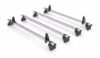 Picture of Rhino 4 KammBar Fleet Steel Roof Bars and 4 free load stops for Nissan Primastar 2002-2014 | L1 | H1 | Twin Rear Doors | MB4FL