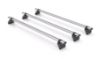 Picture of Rhino 3 KammBar Fleet Steel Roof Bars and 4 free load stops for Volkswagen T7 Multivan 2022-Onwards | L1 | H1 | Tailgate | MV3FL