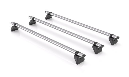 Picture of Rhino 3 KammBar Fleet Steel Roof Bars and 4 free load stops for Volkswagen T7 Multivan 2022-Onwards | L1 | H1 | Tailgate | MV3FL