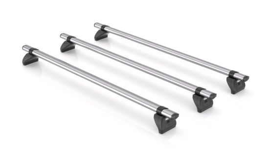 Rhino 3 KammBar Fleet Steel Roof Bars and 4 free load stops for Volkswagen T7 Multivan 2022-Onwards | L2 | H1 | Tailgate