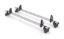 Rhino 2 KammBar Fleet Steel Roof Bars and 4 free load stops for Renault Kangoo 2022-Onwards | L2 | H1 | Twin Rear Doors