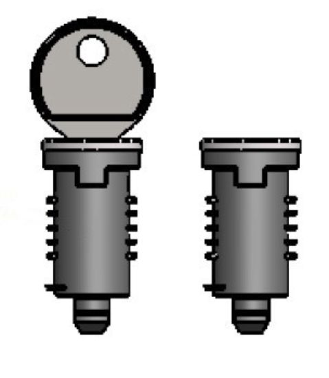Rhino KammBar Lock Barrels and Keys - 3 Pairs