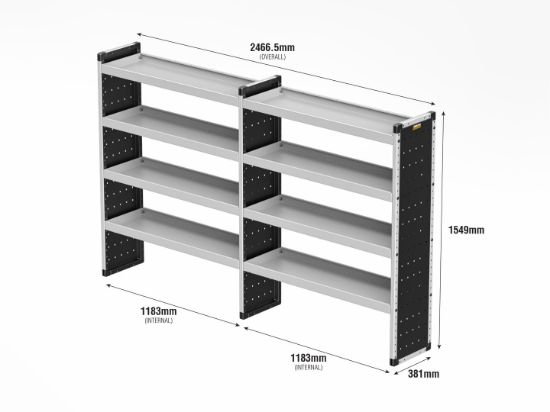 Picture of Van Guard Bronze Trade Van Racking Package - Complete Kit for Fiat Ducato 2006-Onwards | L2 | H2 | TVR-B-006