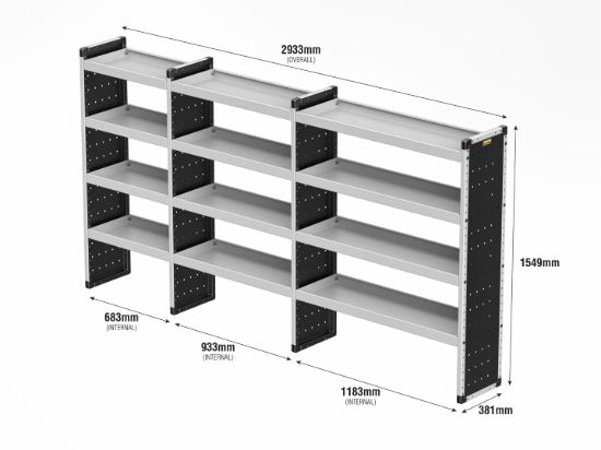 Picture of Van Guard Bronze Trade Van Racking Package - Complete Kit for Ford Transit 2014-Onwards | L3 | H2, H3 | TVR-B-013