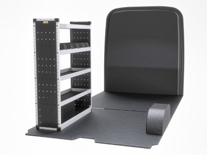 Picture of Van Guard Silver Trade Van Racking Package - Nearside for Ford Transit 2014-Onwards | L3 | H2, H3 | TVR-S-013-NS