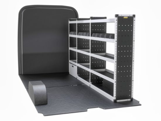 Picture of Van Guard Silver Trade Van Racking Package - Offside for Ford Transit 2014-Onwards | L3 | H2, H3 | TVR-S-013-OS