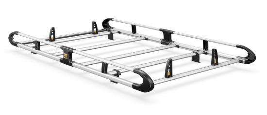 Van Guard ULTI Rack+ (Aluminium) - 5 Bar Roof Rack for Nissan NV250 2020-2021 | L1 | H1 | Twin Rear Doors