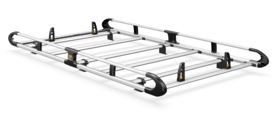 Van Guard ULTI Rack+ (Aluminium) - 6 Bar Roof Rack for Nissan NV250 2020-2021 | L2 | H1 | Twin Rear Doors