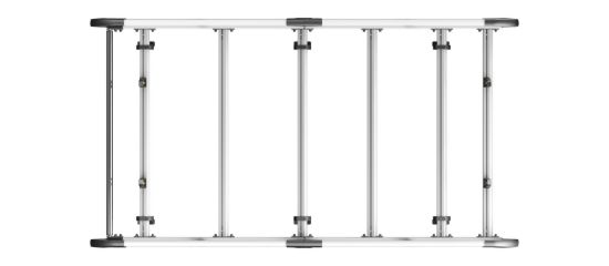 Picture of Van Guard ULTI Rack+ (Aluminium) - 6 Bar Roof Rack for Nissan NV250 2020-2021 | L2 | H1 | Twin Rear Doors | VGUR-224