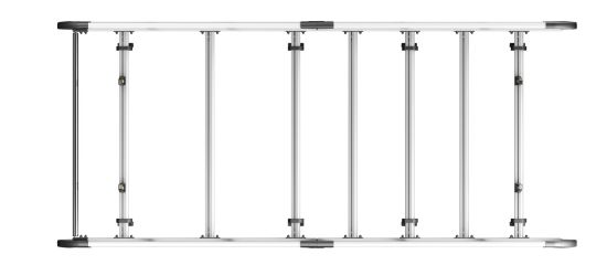 Picture of Van Guard ULTI Rack+ (Aluminium) - 6 Bar Roof Rack for Mercedes Vito 2015-Onwards | L2 | H1 | Twin Rear Doors | VGUR-229