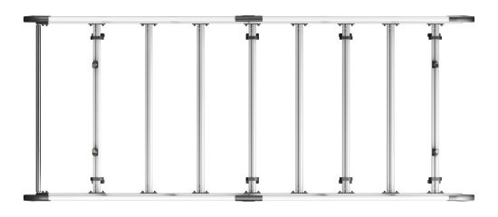 Picture of Van Guard ULTI Rack+ (Aluminium) - 7 Bar Roof Rack for Mercedes Vito 2015-Onwards | L3 | H1 | Twin Rear Doors | VGUR-231