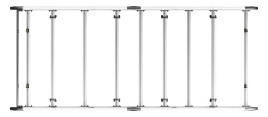 Picture of Van Guard ULTI Rack+ (Aluminium) - 8 Bar Roof Rack for Mercedes Sprinter 2018-Onwards | L2 | H1 | Twin Rear Doors | VGUR-238