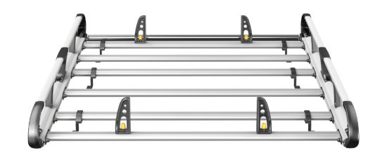 Picture of Van Guard ULTI Rack+ (Aluminium) - 6 Bar Roof Rack for Peugeot Bipper 2008-2018 | L1 | H1 | Twin Rear Doors | VGUR-241