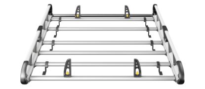 Picture of Van Guard ULTI Rack+ (Aluminium) - 5 Bar Roof Rack for Volkswagen Caddy 2010-2015 | L2 | H1 | Twin Rear Doors | VGUR-248