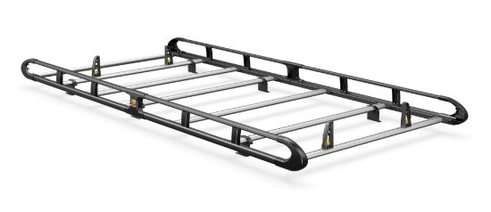 Picture of Van Guard ULTI Rack+ Black (Aluminium) - 6 Bar Roof Rack for Ford Transit Custom 2023-Onwards | L2 | H1 | Twin Rear Doors | VGUR-293-BLACK