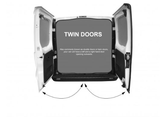Picture of Rhino AccessStep Triple - black - with reversing sensors for Volkswagen Crafter 2017-Onwards | L3 | H3 | Twin Rear Doors | SS329BR