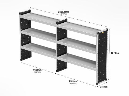 Picture of Van Guard Bronze Trade Van Racking Package - Complete Kit for Fiat Ducato 2006-Onwards | L2 | H1 | TVR-B-005