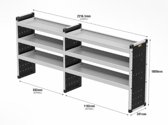 Picture of Van Guard Bronze Trade Van Racking Package - Complete Kit for Mercedes Vito 2015-Onwards | L3 | H1 | TVR-B-009