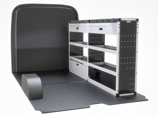 Picture of Van Guard Gold Trade Van Racking Package - Offside for Vauxhall Movano 2022-Onwards | L2 | H1 | TVR-G-005-OS