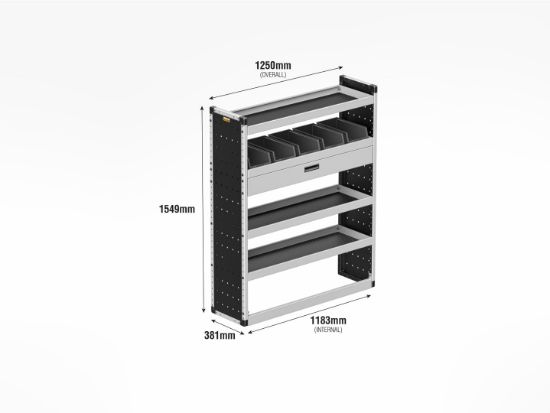 Picture of Van Guard Gold Trade Van Racking Package - Complete Kit for Fiat Ducato 2006-Onwards | L3 | H2, H3 | TVR-G-007