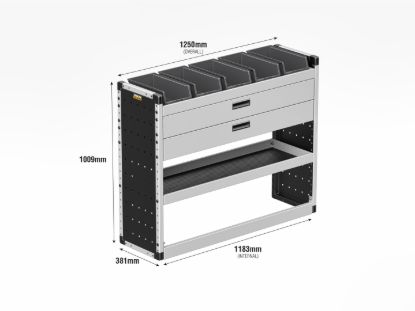 Picture of Van Guard Gold Trade Van Racking Package - Nearside for Nissan Primastar 2022-Onwards | L2 | H1 | TVR-G-009-NS