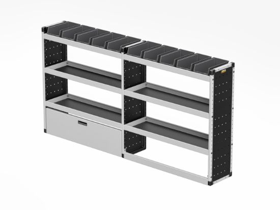 Picture of Van Guard Silver Trade Van Racking Package - Offside for MAN TGE 2017-Onwards | L3 | H2 | TVR-S-005-OS