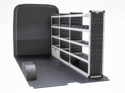 Picture of Van Guard Silver Trade Van Racking Package - Offside for MAN TGE 2017-Onwards | L4 | H3 | TVR-S-012-OS