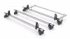 Picture of Rhino 3 KammBar Fleet Steel Roof Bars with Roller Bundle for Ford Transit Custom 2023-Onwards | L2 | H1 | Twin Rear Doors | TB3FL#KR25