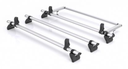 Picture of Rhino 3 KammBar Pro Roof Bars with Roller Bundle for Ford Transit Custom 2013-2023 | L2 | H1 | Twin Rear Doors | TB3PR#KR26