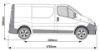 Picture of Van Guard ULTI Bar+ System (Aluminium) - 3 Roof Bars for Nissan Primastar 2002-2014 | L1 | H1 | VG182-SWB-3