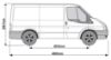 Picture of Rhino VanLadder - Silver Rear Door Ladder with fitting Kit for Ford Transit 2000-2014 | L1 | H1 | Twin Rear Doors | AL6-LK25