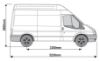 Picture of Rhino VanLadder - Silver Rear Door Ladder with fitting Kit for Ford Transit 2000-2014 | L2 | H3 | Twin Rear Doors | AL8-LK27