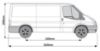 Picture of Rhino 3.1m SafeStow4 (One Ladder) for Ford Transit 2000-2014 | L2 | H1 | Twin Rear Doors | RAS18-SK21