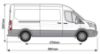 Picture of Rhino VanLadder - Silver Rear Door Ladder with fitting Kit for Ford Transit 2014-Onwards | L3 | H2 | Twin Rear Doors | AL7-LK38