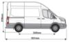 Picture of Rhino 3.0 m LadderStow for Ford Transit 2014-Onwards | L2 | H3 | Twin Rear Doors | RAS37