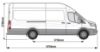 Picture of Rhino AccessStep Twin - black for Ford Transit 2014-Onwards | L4 | H3 | Twin Rear Doors | SS227B