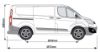 Picture of Rhino VanLadder - Silver Rear Door Ladder with fitting Kit for Ford Transit Custom 2013-2023 | L1 | H1 | Twin Rear Doors | AL6-LK34