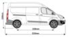 Picture of Rhino 3.1m SafeStow4 (One Ladder) for Ford Transit Custom 2013-2023 | L2 | H2 | Twin Rear Doors | RAS18-SK21