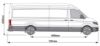 Picture of Rhino VanLadder - Silver Rear Door Ladder with fitting Kit for MAN TGE 2017-Onwards | L5 | H3 | Twin Rear Doors | AL7-LK40