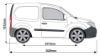 Picture of Rhino 3.0 m LadderStow for Mercedes Citan 2012-2021 | L1 | H1 | Twin Rear Doors | RAS37