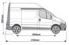 Picture of Rhino 3.1m SafeStow4 (One Ladder) for Nissan Primastar 2002-2014 | L1 | H2 | Twin Rear Doors | RAS18-SK21