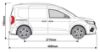 Picture of Rhino 2.2 m SafeStow4 (One Ladder) for Renault Kangoo 2022-Onwards | L1 | H1 | Twin Rear Doors | RAS16-SK21