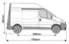 Picture of Rhino VanLadder - Silver Rear Door Ladder with fitting Kit for Renault Trafic 2001-2014 | L1 | H2 | Twin Rear Doors | AL6-LK41