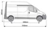 Picture of Rhino 3.1m SafeStow4 (One Ladder) for Renault Trafic 2001-2014 | L2 | H2 | Twin Rear Doors | RAS18-SK21