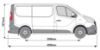 Picture of Rhino VanLadder - Silver Rear Door Ladder with fitting Kit for Renault Trafic 2014-Onwards | L1 | H1 | Twin Rear Doors | AL6-LK41