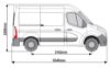 Picture of Rhino 3.1m SafeStow4 (Two Ladders) for Vauxhall Movano 2010-2021 | L1 | H2 | Twin Rear Doors | RAS18-SK22